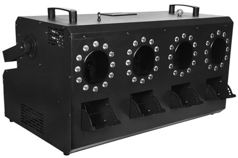 LED four wheel smoke machine